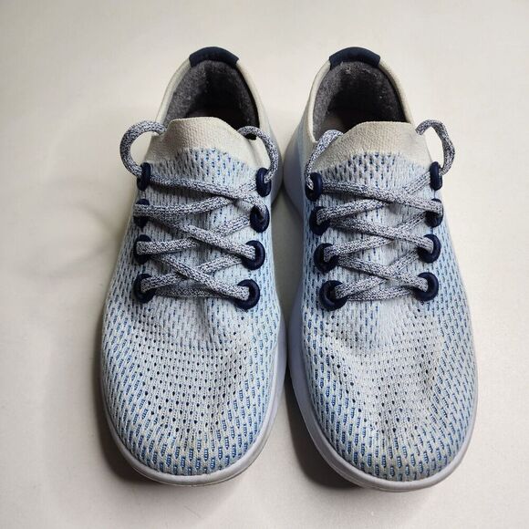 Allbirds TD Tree Dasher White Blue Running Shoes Sneakers‎ Women's Size 8 - Picture 3 of 9